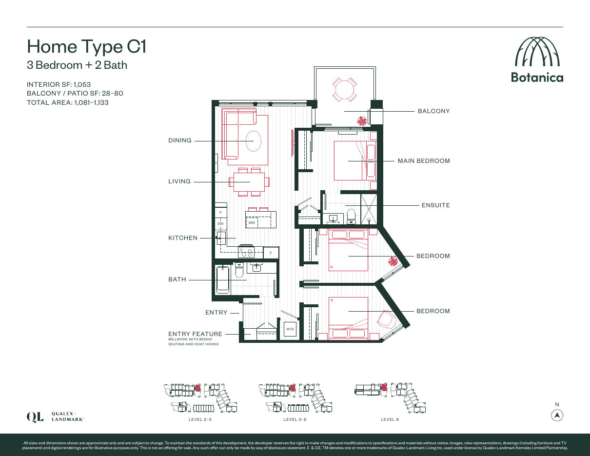 Floorplan drawing for plan C1